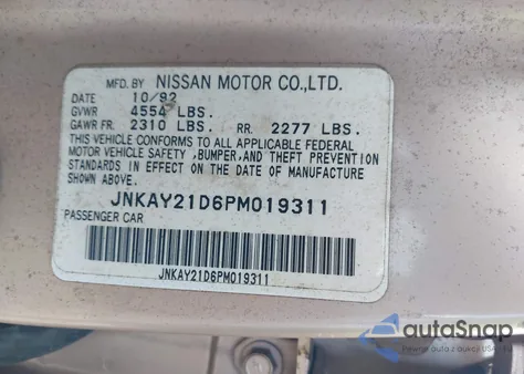 1993 Infiniti J30 из США, поврежденный, VIN JNKAY21D6PM019311